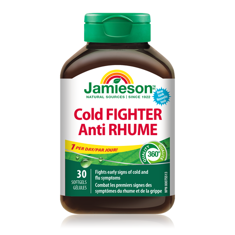 31000834 Jamieson Cold Fighter Softgel, 30 ct 9004_R2094_ColdFighter_160cc_BTL_MAIN