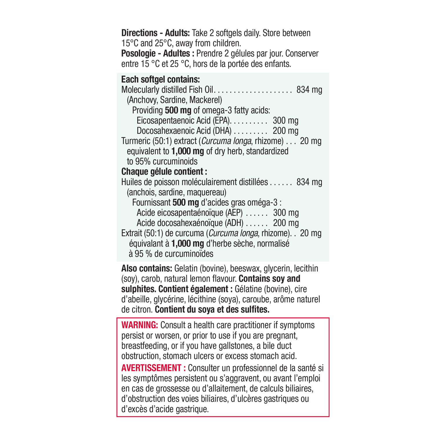 Omega3 & Turmeric No Fishy Aftertaste Jamieson Vitamins
