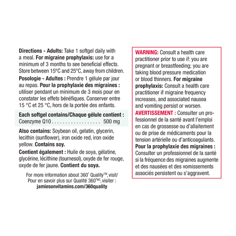 31000857 Jamieson CoQ10 500mg 30 Softgels 9039_R2114_CoQ10_500mg_US_160cc_NFP