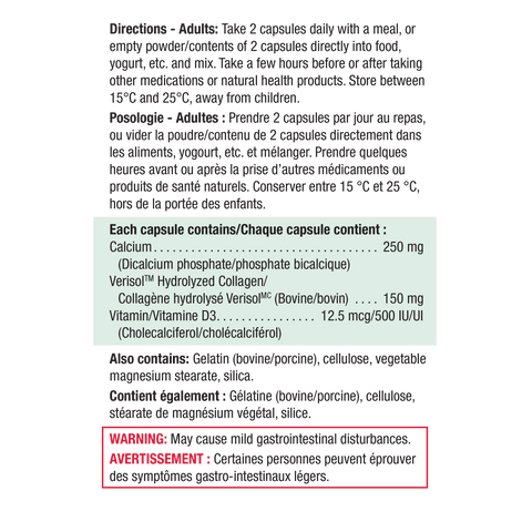 31000880 Jamieson Calcium Collagen + D3, 80 ct 9092_NFP