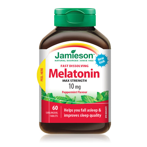 7710_Melatonin Fast Dissolving_10 mg_Peppermint_Bottle_EN