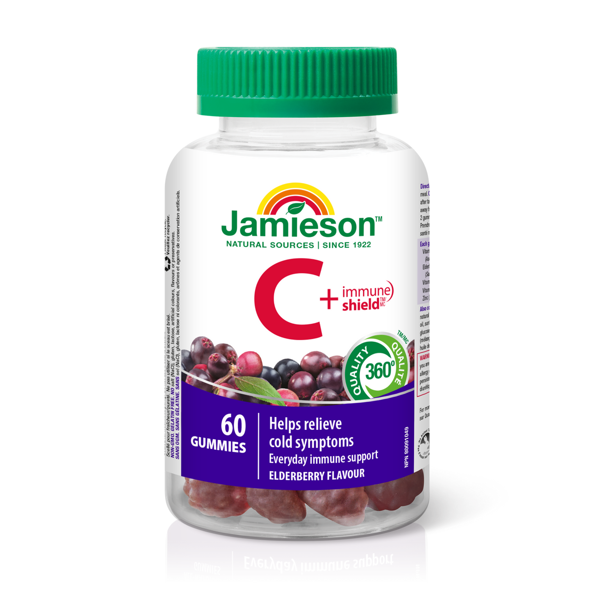 31000955 Jamieson Vitamin C + Immune Shield Gummies, Elderberry, 60 ct 9202_MAIN