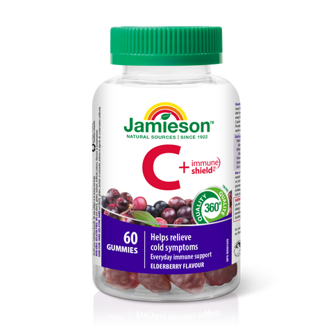 31000955 Jamieson Vitamin C + Immune Shield Gummies, Elderberry, 60 ct 9202_MAIN