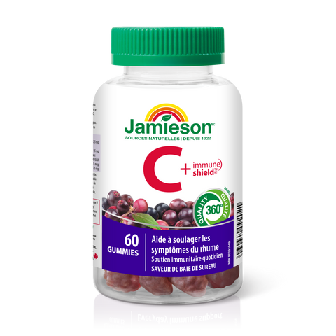 31000955 Jamieson Vitamin C + Immune Shield Gummies, Elderberry, 60 ct 9202_MAIN2