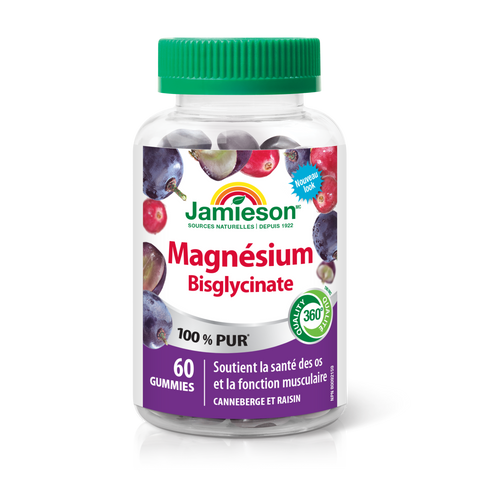 31000956 Jamieson Magnesium Bisglycinate Gummies 20 mg, Cranberry Grape, 60 ct 9204_R2094_GUM_Magnesium_300cc_BTL_MAIN2
