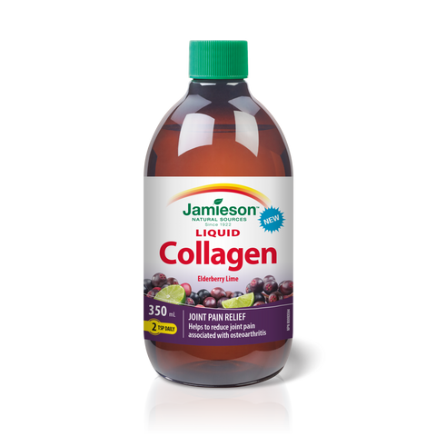 31000962 Jamieson Collagen Liquid 1,200 mg, Elderberry Lime, 350 mL 9216_LiquidCollagen_Bottle_EN