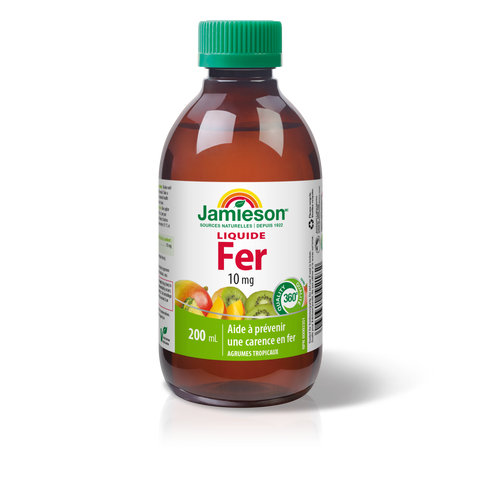 31000964 Jamieson Iron Liquid 10 mg, Tropical Citrus, 200 mL 9218_R2094_Liquid_Iron_10mg_TropicalCitrus_200mL_BTL_MAIN2