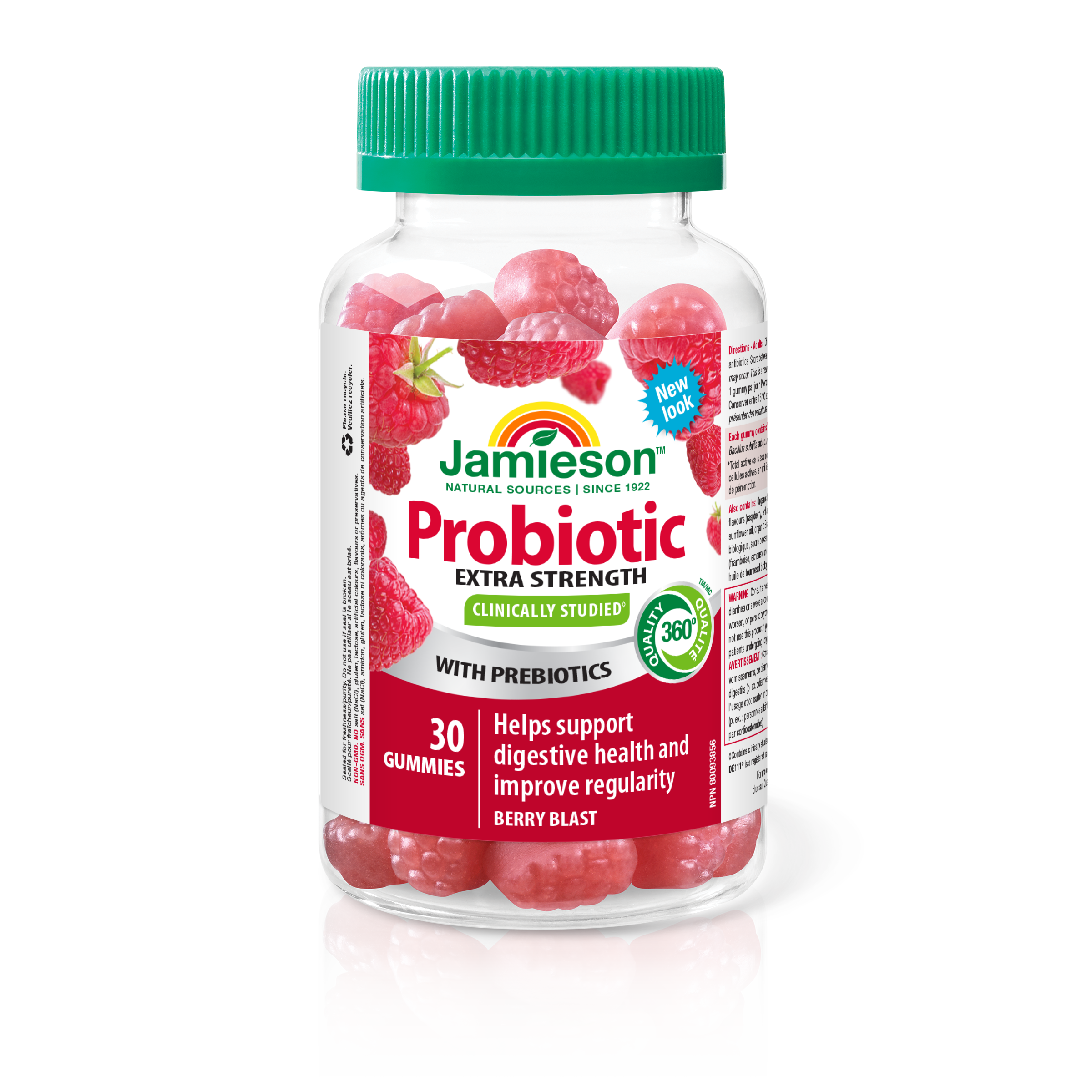 31000968 Jamieson Extra Strength Probiotic Gummies with Prebiotics 5 Billion CFU, 30 ct 9222_R2094_Probiotic Gummies_ExtraSt_225cc_BTL_MAIN