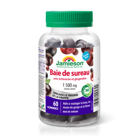 31001130 Jamieson Elderberry Cold & Flu Gummies, Elderberry, 60 ct 9582_R2074_GUM_Elderberry_Cold&Flu_300cc_MAIN2