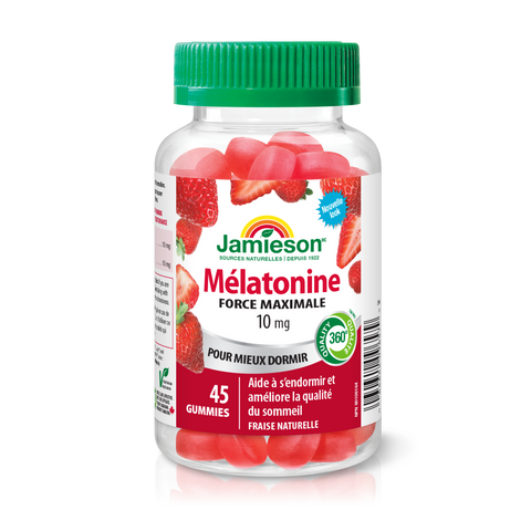 31001163 Jamieson Melatonin Gummies 10 mg, Strawberry, 45 ct 9657_R2094_GUM_Melatonin_10mg_250cc_BTL_MAIN2