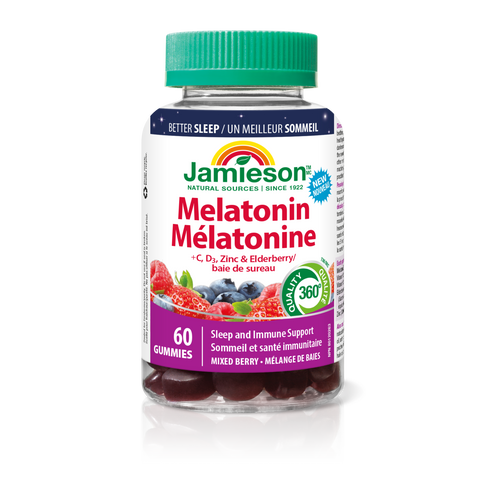 31001248 Jamieson Melatonin + Immunity Gummies, Mixed Berry, 60 ct 9846_MAIN