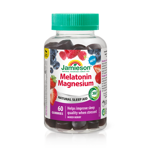 31001334 Jamieson Melatonin Magnesium Gummy, Mixed Berry, 60 ct 9996_R2024_GUM_Melatonin+Magnesium_MixedBerry_300cc_MAIN