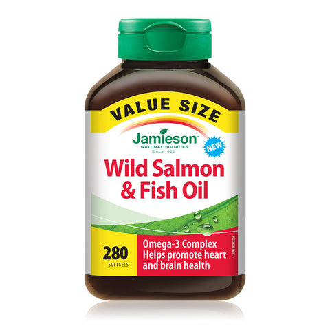 Omega-3 Complex | Wild Salmon & Fish Oils - (Value Size (280 Softgels))
