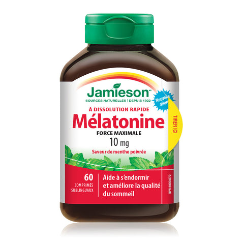 7710_Melatonin Fast Dissolving_10 mg_Peppermint_Bottle_FR