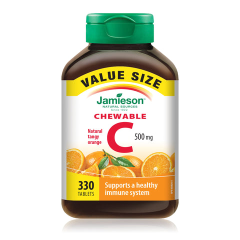 7958_Vitamin C Chewable_Tangy Orange_Value Size_Bottle_EN
