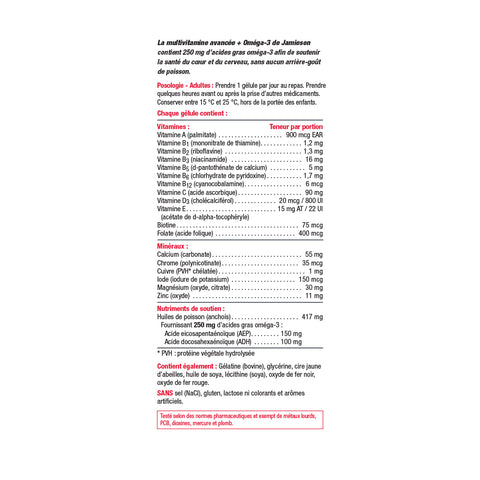 9125_Advanced Multi Cardio Support_Nutritional panel_FR