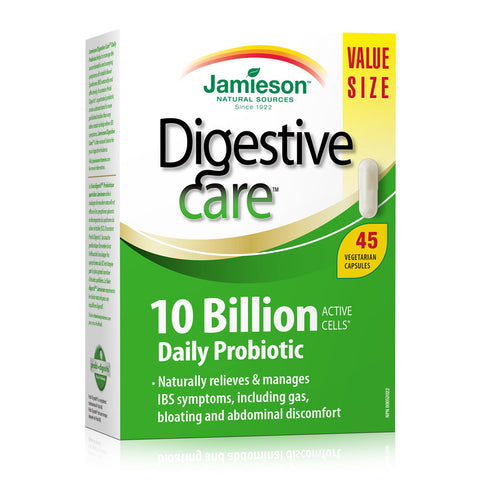 Digestive Care | 10 Billion | Daily Probiotic - (Value Size (45 Capsules))